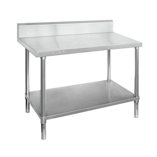 1200-6-WBB Economic 304 Grade Stainless Steel Table with splashback 1200x600x900