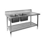 1800-7-DSBL-Economic-304-Grade-SS-Left-Double-Sink-Bench-1800x700x900-with-two-610x400x250-sinks