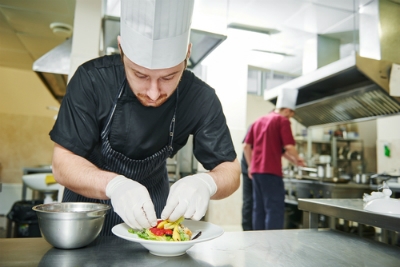 Chef in a Commercial Kitchen