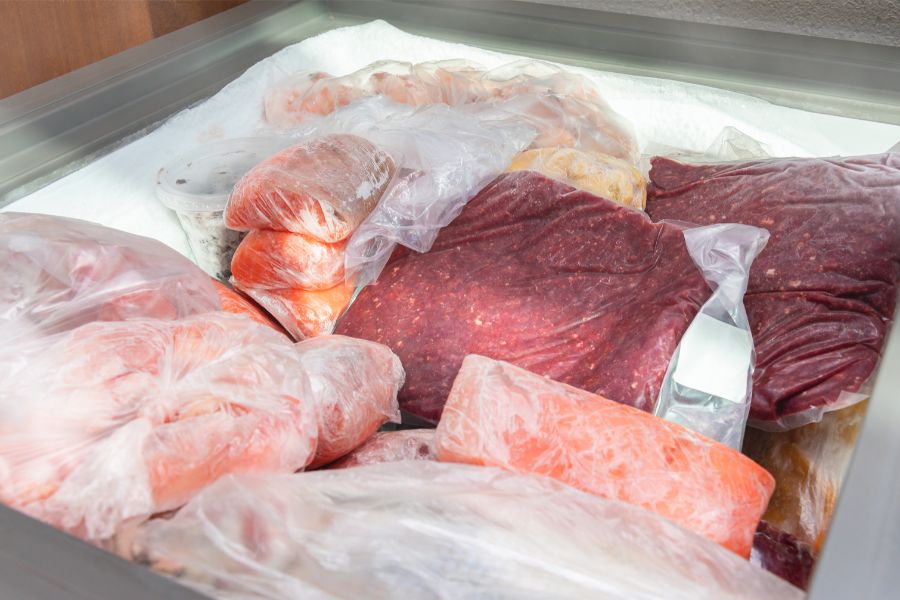Meat in Chest Freezer